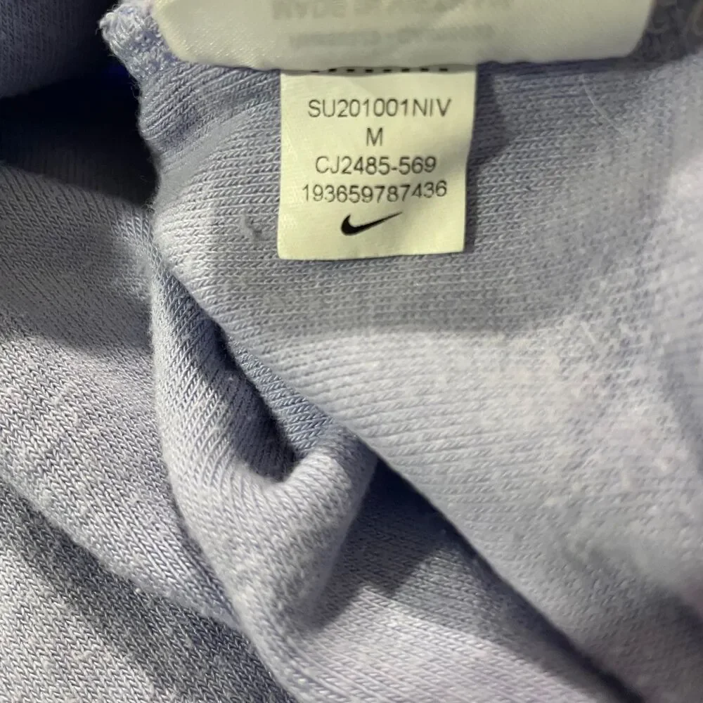 Nike Velour Cropped Sweatshirt Long Sleeve Purple Sweater Womens Size Medium